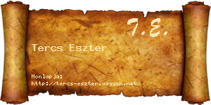 Tercs Eszter névjegykártya